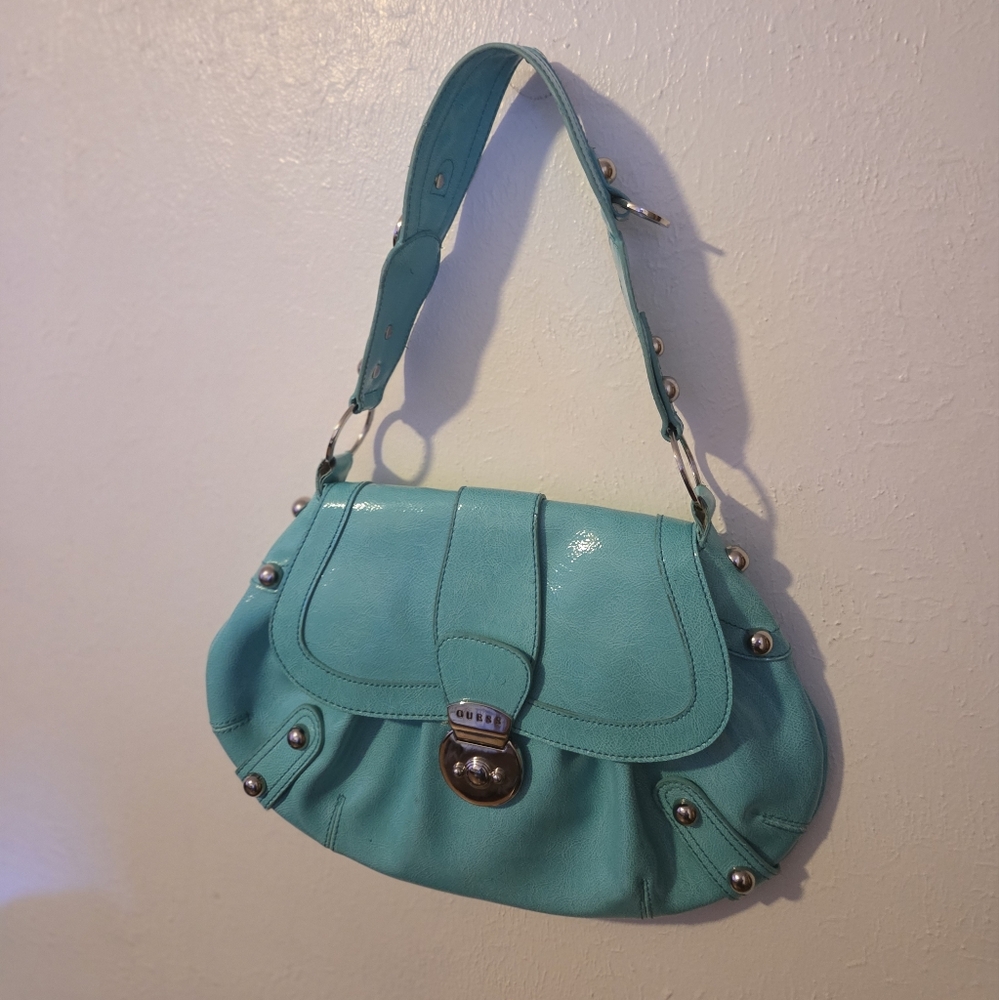 Grunge Teal Shoulder Bag